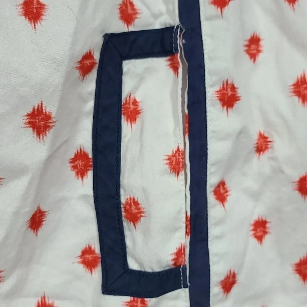 Brooks Brothers Kids Girls Size 12 White Skirt Red Starburst School Pockets